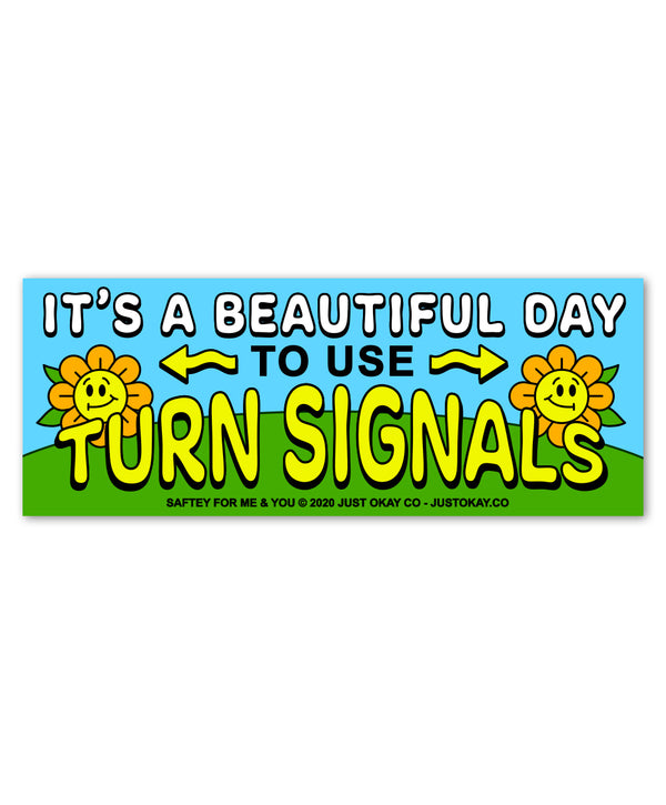Turn Signals Bumper Sticker