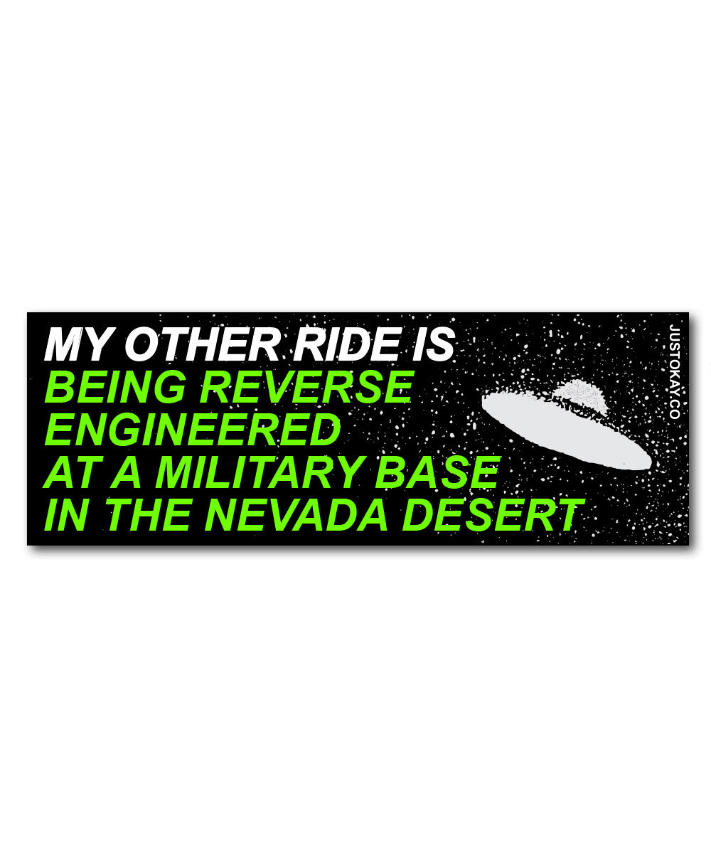 Reverse Engineered UFO Bumper Sticker