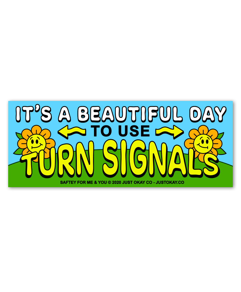 Turn Signals Bumper Sticker